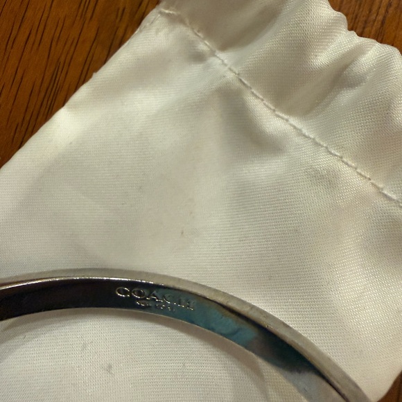 Coach Silver-Tone Signature Cuff Bracelet - Picture 5 of 6
